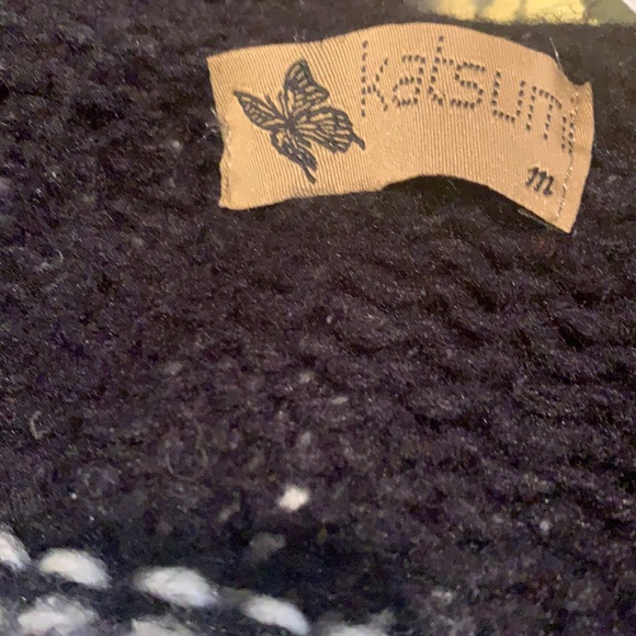 Anthropologie Katsumi Chunky Knit Striped Sweater Black/White Size M - Picture 8 of 8